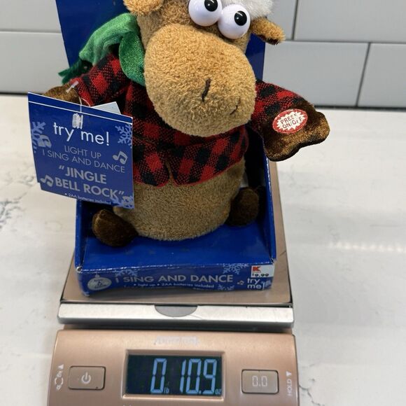 Vtg Dan Dee Reindeer Moose Plush Plays Jingle Bell Rock Melody Toy Sings Dances - Picture 6 of 16